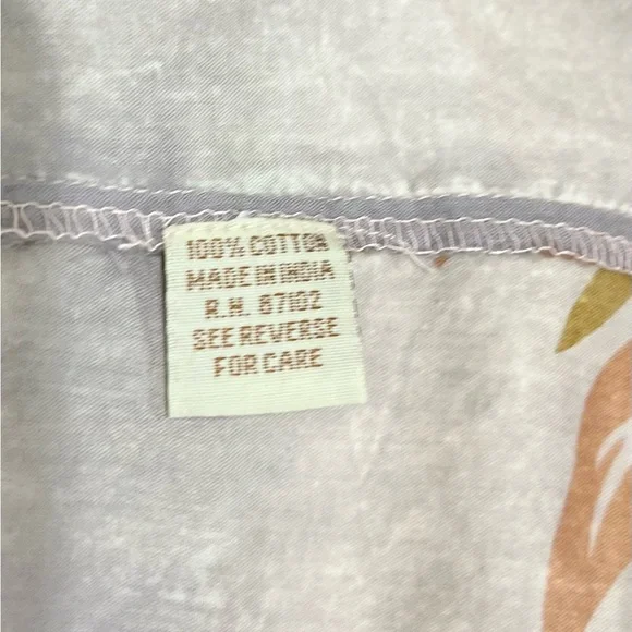 T3-Vintage Goa Grey Lilac Button Down Embroidered Blouse- NWT Size M - Picture 7 of 8